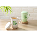 High Quality Bamboo Fiber Plastic Mugs with Lid